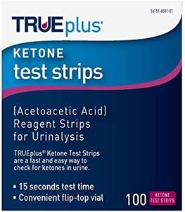 TRUEplus® Ketone Test Strips – Ideal for Low-carb dieters– Made in USA–Urinalysis Test Sticks (100)