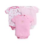 EIO New Born Baby Multi-Color Cotton Sleep Suit Romper Body Jumpsuti Body Suit for Boys and Girls Set of 3 (3-6 Months, Pink)