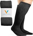 Viasox Non-Binding Diabetic Socks for Men & Women (Large, Black)