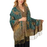 Lamca Women Pashmina Shawls and Wraps Scarf Soft Silky Reversible Paisley Scarves Shawl for Women UK