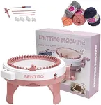 SENTRO Knitting Machine, Knitting Machine 48 Needle, Knitting Looms & Boards, Smart Loom with Row Counter Knitting Board Rotary Double Loom(48)