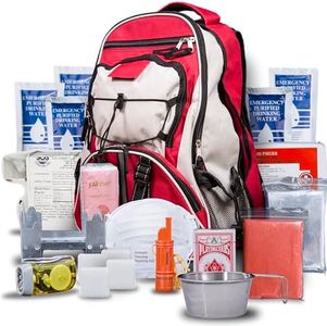 Blue Seventy-Two - Pro Series - Red Deluxe 72 Hour Emergency Backpack Survival Kit for 1 Person | Survival Kit for Wildfires, Earthquake, Tornado, Hurricane, and Other Emergencies