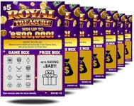 7 Pack - Pregnancy Announcement Lottery Scratch Off Tickets | 4x6 Authentic Looking | Pregnancy Scratch Off Great for Baby Announcements, Pregnancy Announcement to Grandparents Future Dad or Friends!