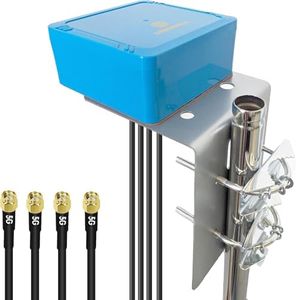 Maswell 4X4 MIMO 5G Antenna, Omni BroadBand 700-6000MHz, 4G, LTE, 5GA, 5G NR, WiFi 6, Bluetooth, 3dBi External Antenna for IoT M2M, NOT for Boosting (Complete Kit)