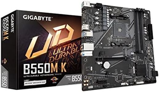 GIGABYTE B550M K AM4 AMD B550 Micro-ATX Motherboard with Dual M.2, SATA 6Gb/s, USB 3.2 Gen 1, Realtek GbE LAN, PCIe 4.0