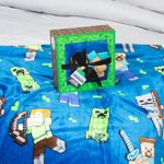 Minecraft Throw Blanket with Gift Box - Plush Throw Measures 46 x 60 Inches - Super Soft Special Edition Gamer Fleece Bedding Features Creeper