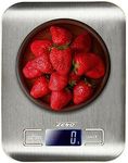 ZENO Kitchen Scales | Digital Food Scales | Stainless Steel Professional Scale | Ideal for Calorie Counting | Electronic Scales with LCD Display