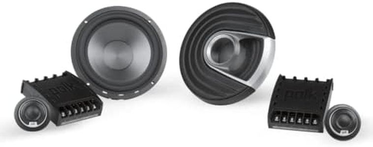 Polk Audio MM6502 Mobile Monitor Series Component Speaker System for Car & Marine - 6.5" 2-Way Speaker, 35-40kHz Frequency Response, Titanium-Plated Woofer Cone & Separate Terylene Dome Tweeter