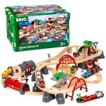 BRIO World Deluxe Wooden Railway Train Set for Kids Age 3 Years Up