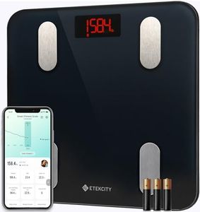 Etekcity Scale, Smart Body Fat Scale, Bathroom Bluetooth Digital Weight Scale Tracks 13 Key Compositions Analyzer, 6mm-Thick Glass, Sync with Fitbit, Apple Health and Google Fit, 400 lbs