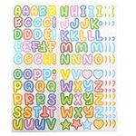 Letter Stickers 360PCS Small Alphabet Stickers Self Adhesive Coloured Letters Vinyl Alphabet Decals Stick On Letters for DIY Craft Scrapbooking Greeting Cards Water Bottles, 1.5cm