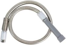 44inch B-0044-H Pre-Rinse Hose Compatible with T&S Brass for Kitchen Commercial Sink Sprayer Hose, Flexible Stainless Steel Sprayer Hose with Heat Resistant Handle