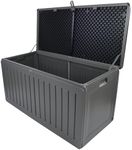 marko Outdoor 270L Large Garden Storage Box Locking Plastic Outdoor Waterproof Utility Cabinet Shed Chest