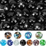 Mr. Fireglass 1/2" Reflective Fire Glass Beads for Fireplace Fire Pit & Lanscaping, 10 lb High Luster Onyx Black