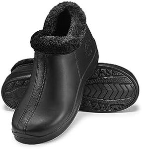 ESTRO Bottes de Jardin Femme - Sabot de Jardin Homme Sabot Fourré Homme Chaussure Jardin Femme Sabot Jardin Fourre Sabot Jardin Femme A16 (37, Noir 2)