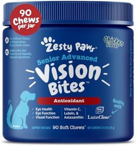 Zesty Paws Eye Supplement for Dogs - Vision Support with Antioxidants & Omega 3 Fatty Acids - 90 Chews