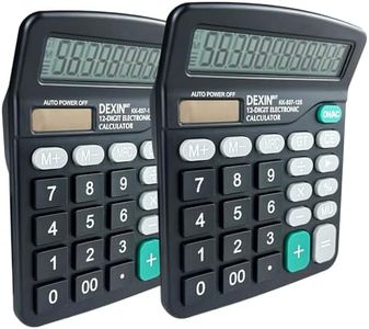 Nutabevr 2 pezzi Calcolatrice da Tavolo con Display LCD 12 Cifre, doppia alimentazione solare e batteria, Calcolatrice da Tavolo con Pulsanti Grandi, per Ufficio, per casa, ufficio, scuola+