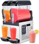GarveeTech 12L*2 Commercial Slushie Machine, 700W slushy machine, 6.4 Gals cocktail margarita frozen drink machine for home, Electric Large Slushie Machine with Self-cleaning Mode for Restaurant Bar