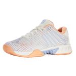 K-Swiss Hypercourt Express 2 White, Peach, & Heather Women's Tennis Shoes 8.5