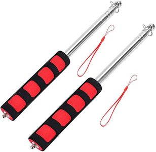 2 Pcs Handheld Telescoping Flag Poles, 1.6M/5.25Ft Stainless Steel Telescopic Flag Pole Tour Guide Banner Flag Pole, Tour Guide Flag Pole Teaching Pointer Stick