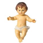 Jesus Statue, Resin Baby Jesus Figurine Nativity Collection Religious Baby Doll Holy Decor Christian Church Ornament Living Room Table Centerpiece Decoration (10cm)