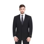 P&L Men's Suits Separates Classic Fit - Flat Front Pant & Formal Suit Jackets, Black, 44 Short