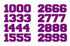 Premium Stickers Sports Number Stickers Decals 1.5'' Helmet Number for Hockey, Baseball, Football, Lacrosse, Rugby and More (Purple)