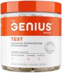 Genius Test, Advanced Testosterone Booster for Men - Natural Stamina, Endurance, Energy & Strength Enhancing Supplement - Lean Muscle Builder, Brain & Libido Support Male Supplements, 120 Veggie Pills