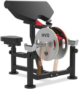 Preacher Curl Bench Bicep Machine: Preacher Curl Machine 3 in 1 Arm Bicep Tricep Curl Machine Dumbell Barbell Bicep Station Equipment Workout with Pad Bar Attachment Home Gym Red