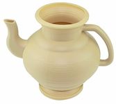 Easy Shopping® Bathroom Toilet Lota Bodnar Washing Jug Wudhu Pot Hard Plastic with Handle (Cream)