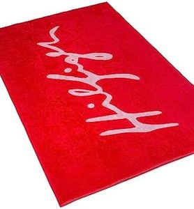 Tommy Hilfiger Serviette de Plage Piscine Spa Coton éponge avec imprimé 180x100 cm (Environ) Article XM0XM02379 Serviette, XK3 Red Alert, Taille Unique