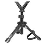 Baize Tactical Compact Rapid Shooting Rest Hunting Tripod Adjustable Height Rifle Shooting Tripod 360° Rotation V Yoke Holder, Durable Aluminum Construction for Target Shooting, Hunting and Outdoors