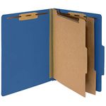 10 Dark Blue Classification Folders, 2 Divider, 2?? Tyvek Expansions, Durable 2 Prongs designed to Organize Standard Medical Files, Law Client Files, Letter Size, Dark Blue, 10 PACK (326)