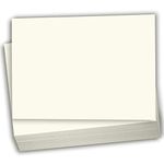 Hamilco Cream Colored Cardstock Thick Paper - Blank Index Flash Note & Post Cards - Greeting Invitations Stationary - Flat 5 X 7" Heavy Weight 80 lb Card Stock for Printer – 100 Pack