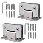 KAFENDA 90 Degree Shower Door Hinges, Heavy Duty Frameless Glass Door Hinges Stainless Steel Bathroom Gate Clamp for 8-12 mm Toughened Glass, Rust & Corrosion Resistance