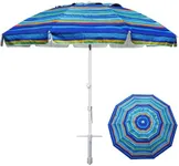 AMMSUN 8FT Large Beach Umbrella wit