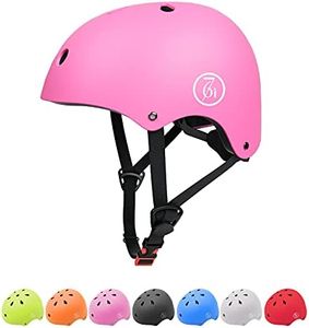 67i Bike Helmet Skateboard Helmet Adult Bike Helmet Skate Helmet Bicycle Helmet Men Women Scooter Helmet for Multi-Sports Bicycle Scooter Inline Roller Skate Rollerblading Cycling (Pink)