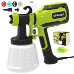 Paint Sprayer, 700W HVLP Fence Paint Sprayer with Cleaning & Blowing Joints, 4 Nozzles & 3 Patterns, Easy to Use, Paint Sprayer for Walls and Ceilings, Fence, Garden Shed, Door, Chairs, Furniture, etc