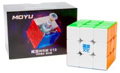 HAWKISTER all ages Moyu WR M V10 Magnetic 3X3 Stickerless Speed Cube, Moyu Weilong WR M V10 Magnetic New Dual Adjustment Professional Flagship 3X3X3 Cube (Magnetic, Standard)