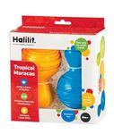 Halilit Tropical Maracas Sound Toy. Brightly Coloured Traditional Rattle Shaker Musical Instruments with Easy Grip for Infants and Toddlers 6 months +