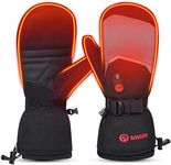 Heated Mittens Battery Ski Gloves, 
