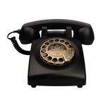 TelPal Antique Phones Corded Landline Telephone Vintage Classic Rotary Dial Home Phone of 1930s Old Fashion Business Phones Home Office Decor Landlines