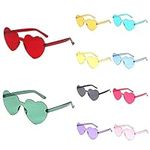 Party Glasses 10 Pack, Rimless Hear