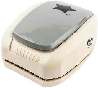 Ideen mit Herz Perforadora jumbo, estrella, tamaño del motivo: 8,9 cm de diámetro, etiquetas de regalo, adornos para árboles, placas y adornos para manualidades, extragrande