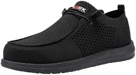 LARNMERN Slip On Steel Toe Shoes Me