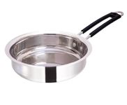 KC Stainless Steel Frying Pan | Stove & Induction Safe | Heat Surround Cooking | Easy Grip Handles | Stainless Steel Fry Pan Heavy Gauge | Capacity 1.6 LTR. | Diamm. 22 cm