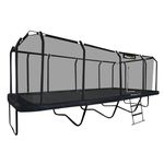 Jump PRO Giant Rectangular Trampoline 23ft x 10ft. Worlds largest Rectangular trampoline. Highest Specification, rust resistant frame. Unique Safety Enclosure choice of fitting method to suit users.