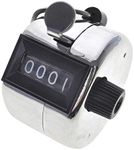 TOPTIE Metal Hand Tally Counter, 4-Digit Mechanical Lap Counter Clicker, Golf Number Counter-Silver