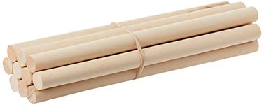 Hygloss Products, Inc 3/4-Inch x 12-Inch, 10-Pack Wooden Dowel Rods