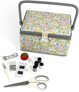 Dritz Sewing Basket and Essentials Kit Organizers, Multicolor